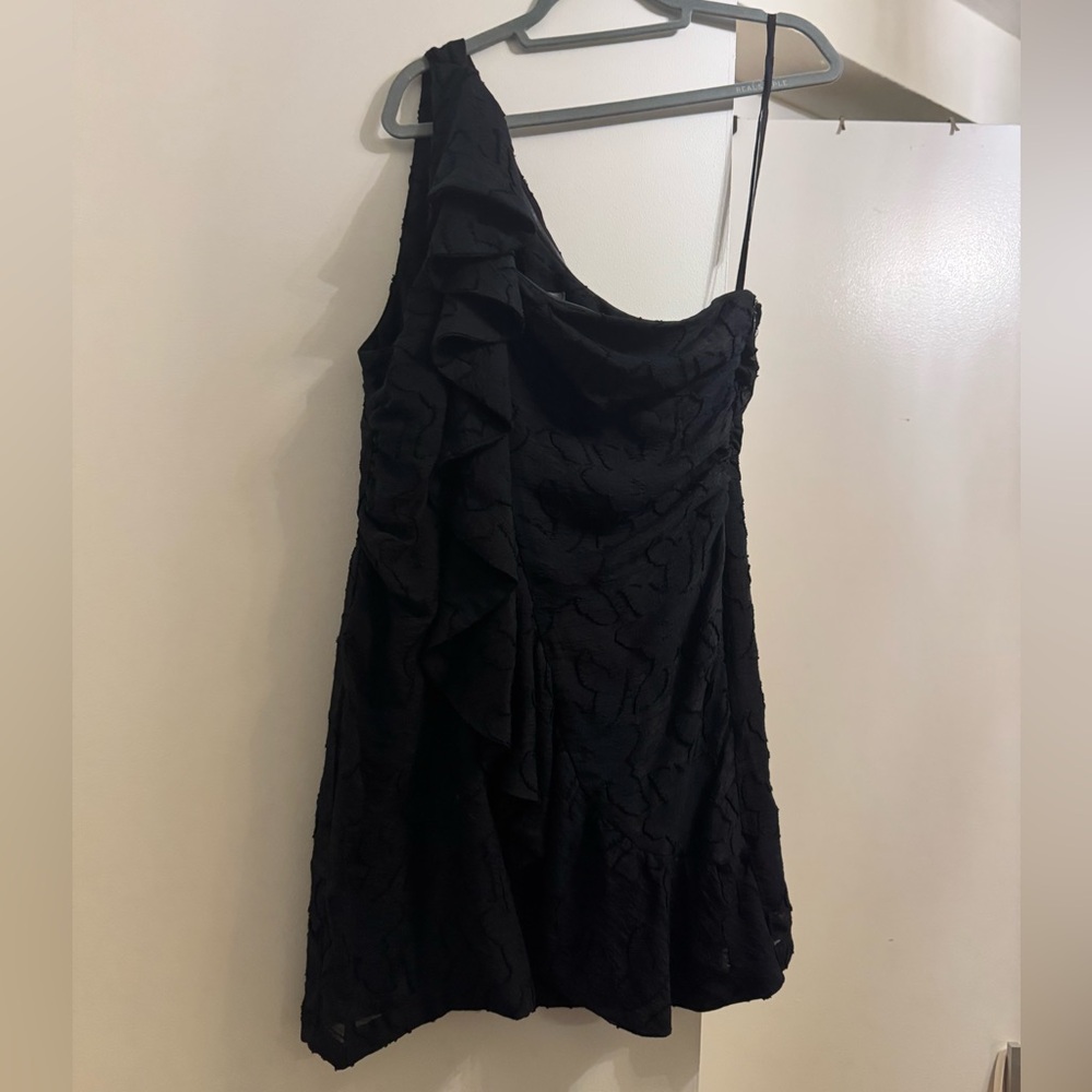 anthropologie black mini dress